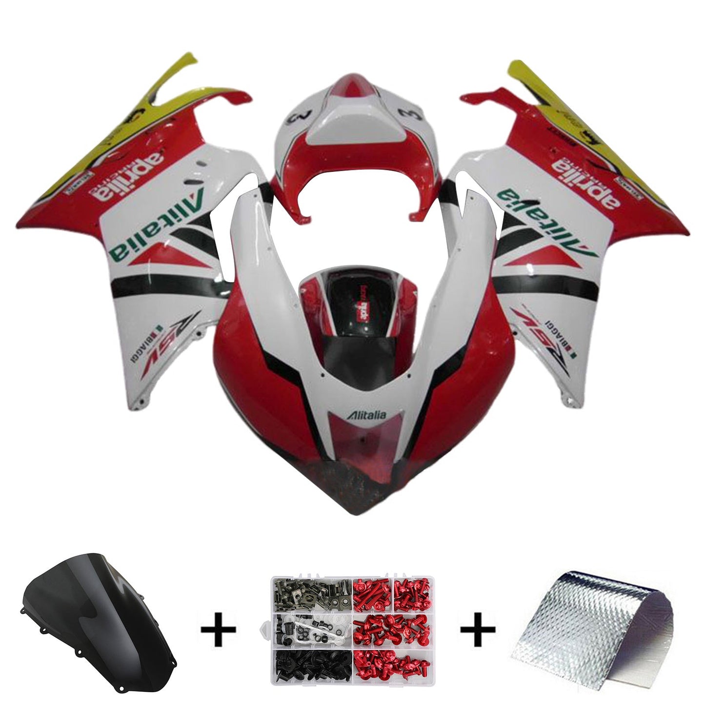 Amotopart Aprilia RSV1000 2003¨C2006 Verkleidungsset, Karosserie, Kunststoff