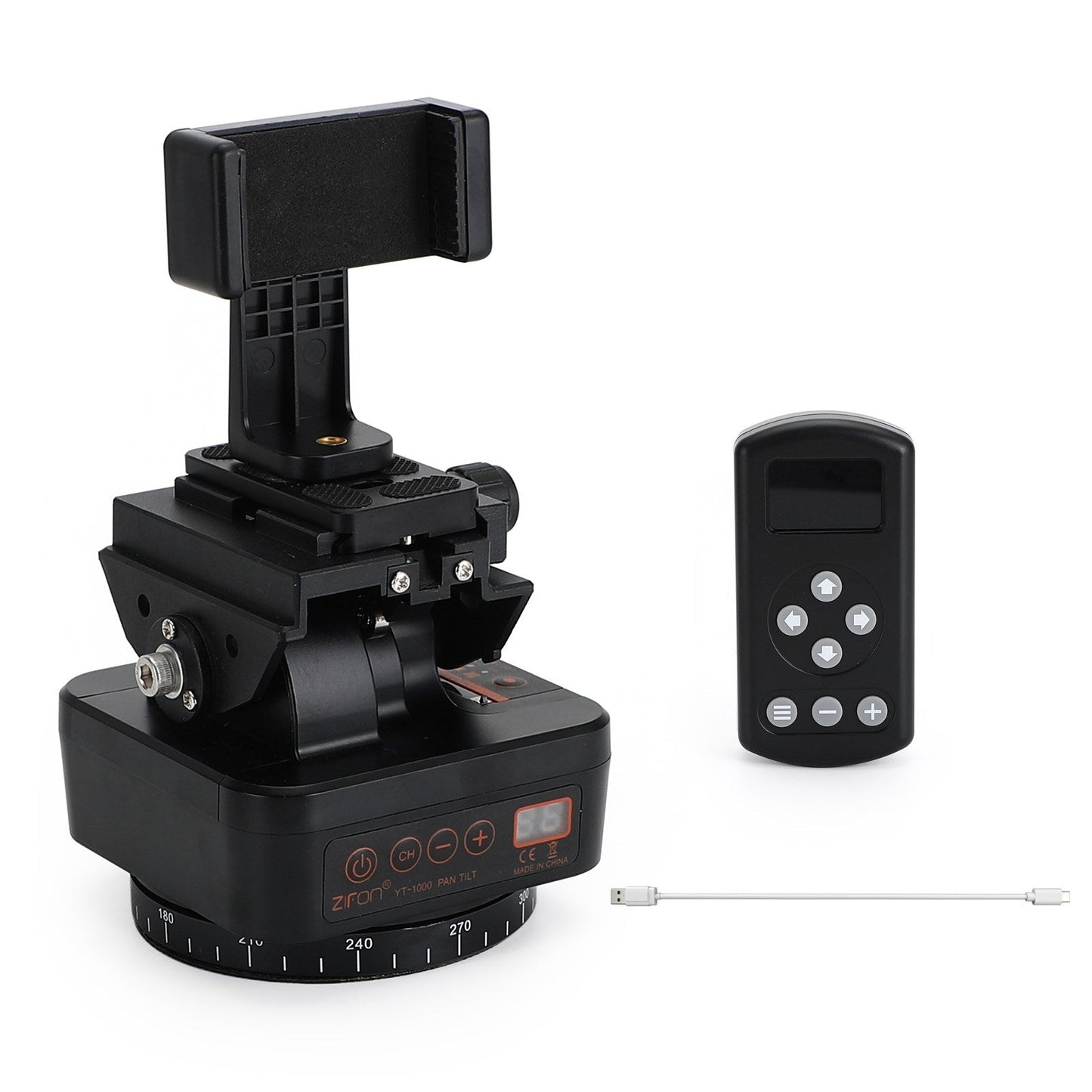 Zifon YT-1000 Remote 360 ° Panorama rotierender Stativkopf für GoPro DSLR-Telefon