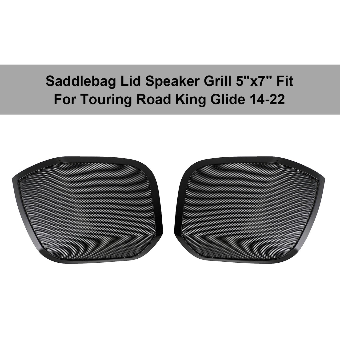 Grille de haut-parleur pour couvercle de sacoche Touring Road King Glide 2014-2022 12,7 x 17,8 cm