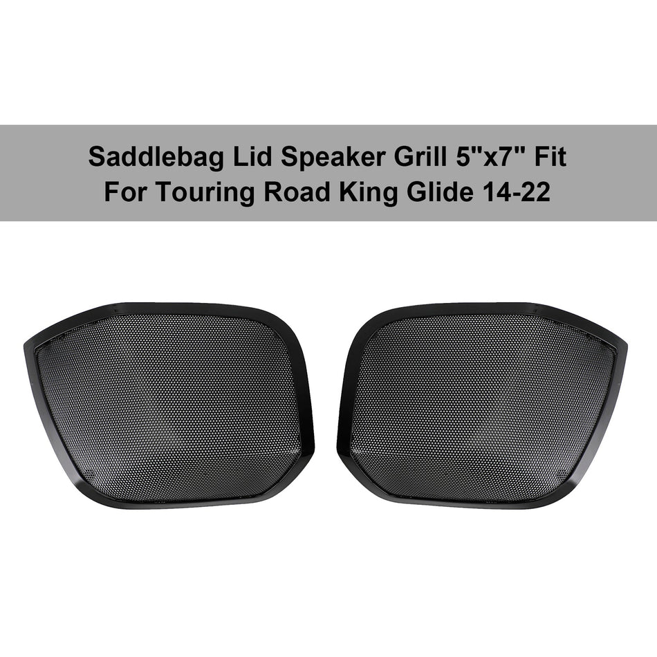 2014-2022 Touring Road King Glide Satteltaschendeckel Lautsprechergrill 5"X7"