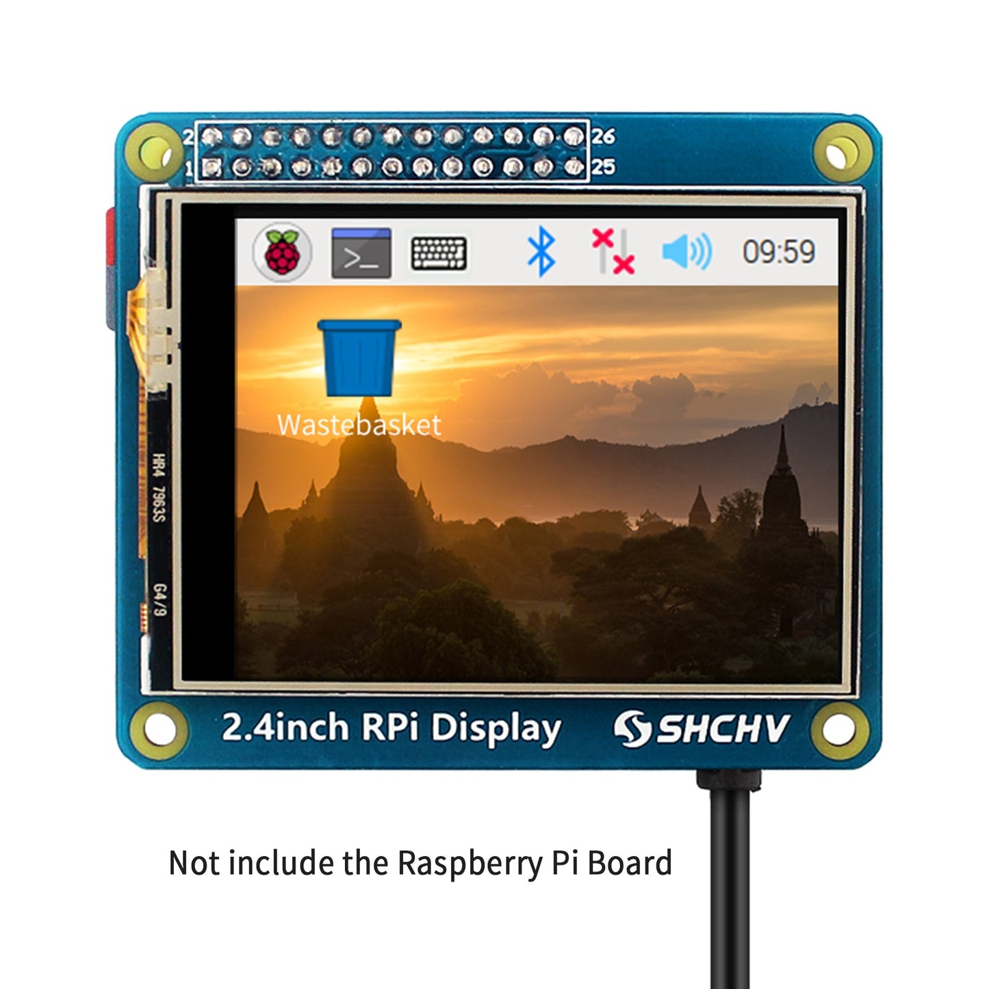 Écran LED 2,4 pouces 320*240 Pixels adapté pour Raspberry Pi 4B 3B + Zero 2W