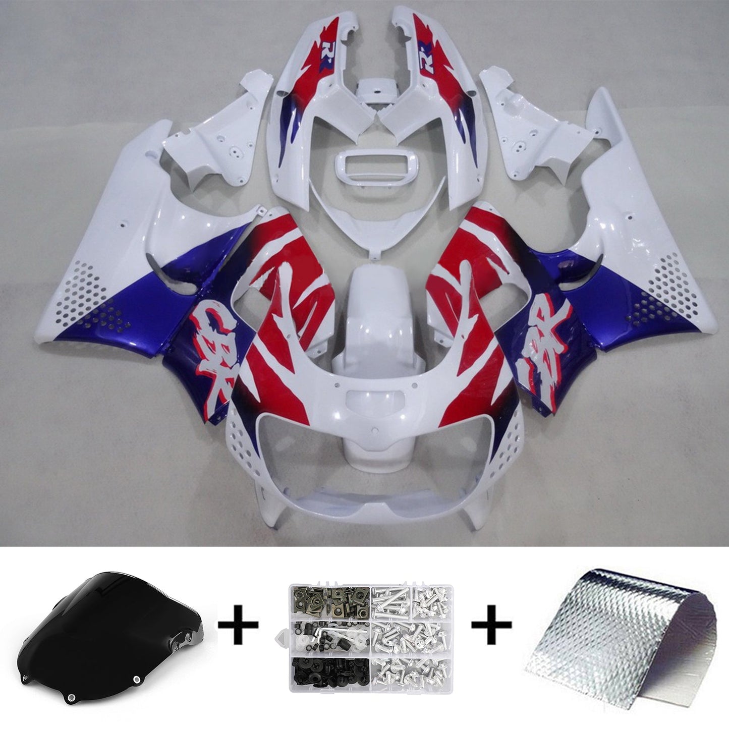 Amotopart Honda CBR900RR 893 1994-1995 Kit de carénage Corps Plastique ABS