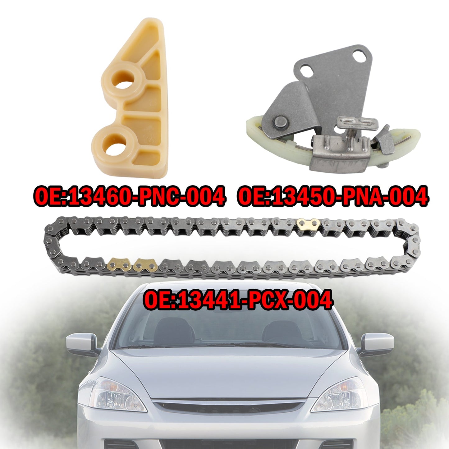 2002-2009 Honda CR-V 2.4L L4 Kit de guide de tendeur de chaîne de pompe à huile 13441-PCX-004 13460PNC004