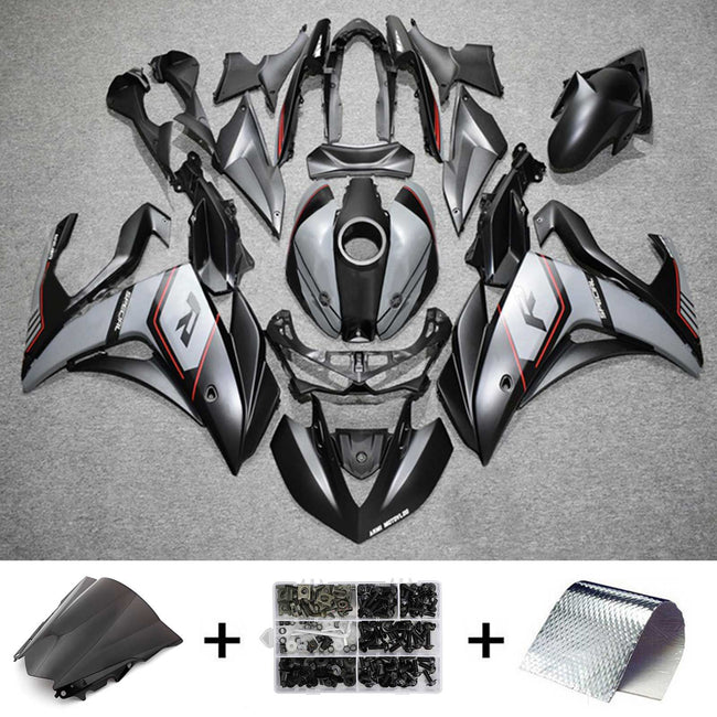 Kit de vente Amotopart Yamaha 2014-2018 YZF R3 &amp; 2015-2017 YZF R25 Black Mix Grey Trigger Kit