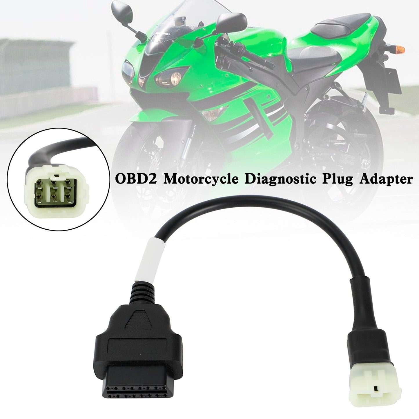 Kawasaki moto scooter ATV câble OBD2 adaptateur de connecteur de diagnostic 6 broches