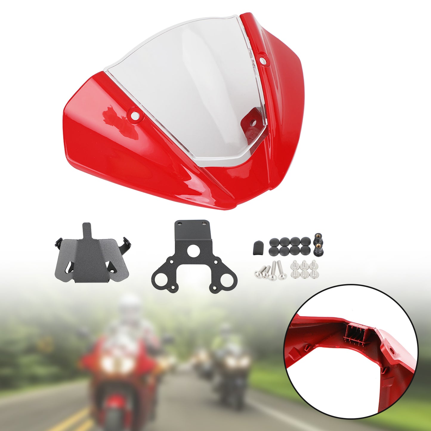 Windschild Windschutzscheibe für DUCATI Monster 937 950 2021-2022 Kohlenstoff