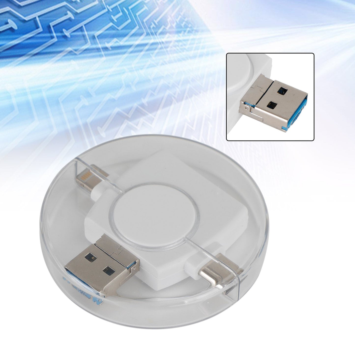 4 in 1 USB Micro SD TF Speicherkartenadapter Leseadapter für Android IOS