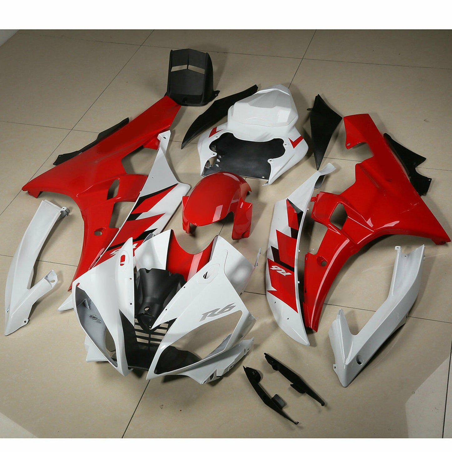 Amotopart 2006-2007 Yamaha YZF-R6 Rot-Wei?-Verkleidungskit