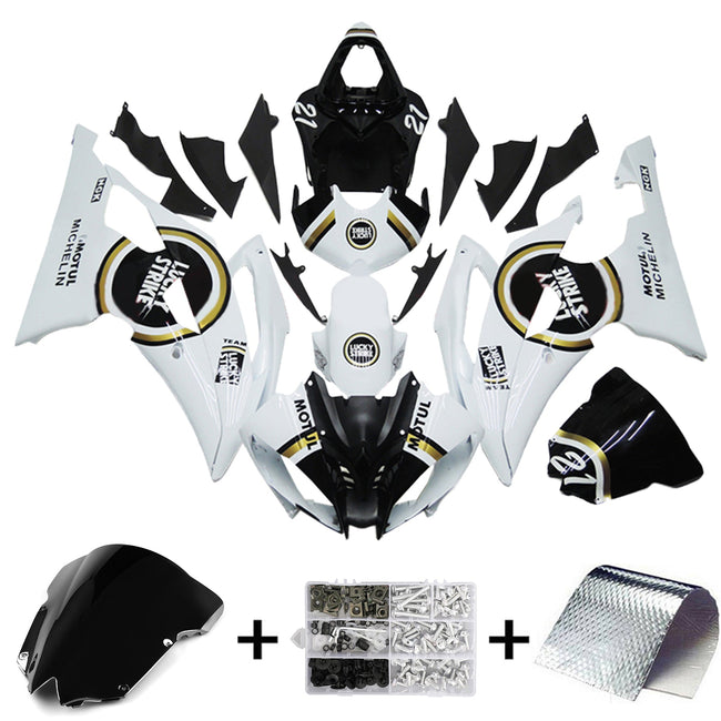 Amotopart Verkleidungsset für Yamaha YZF 600 R6 2008–2016, Karosserie, Kunststoff, ABS