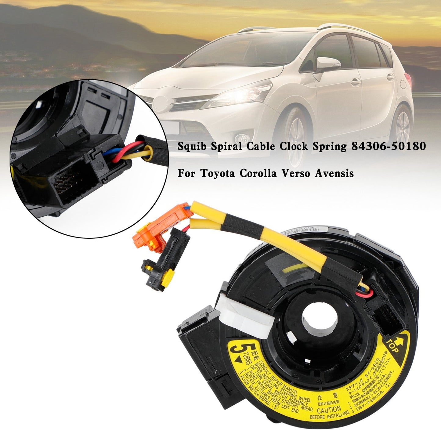 Squib Spiral Cable Clock Spring 84306–50180 für Toyota Corolla Verso Avensis Generic
