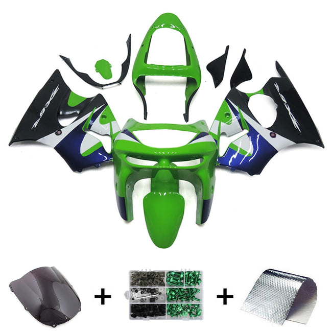 Amotopart Verkleidungsset für Kawasaki ZX6R 1998–1999, Karosserie, Kunststoff, ABS