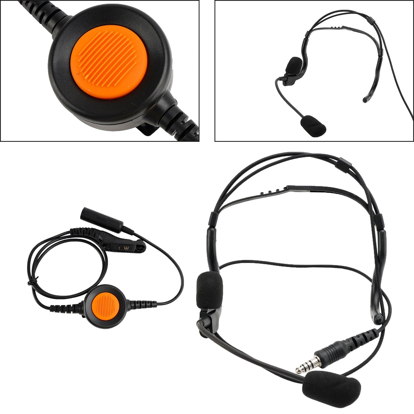 7.1-C8 Taktisches Headset mit gro?em Stecker für die Hintermontage für XPR6300 XPR6350 XPR6380 XPR6500