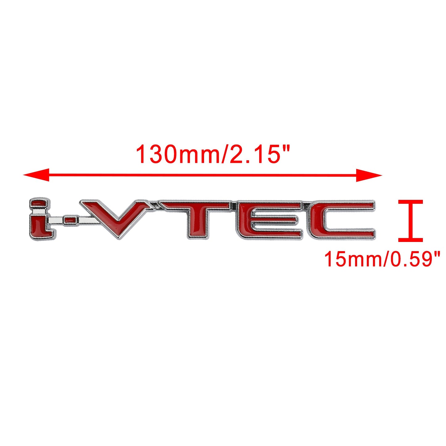 3D Métal i-VTEC Voiture Tronc Arrière Turbo Fender Emblème Autocollant Insigne Insigne Rouge et Ruban