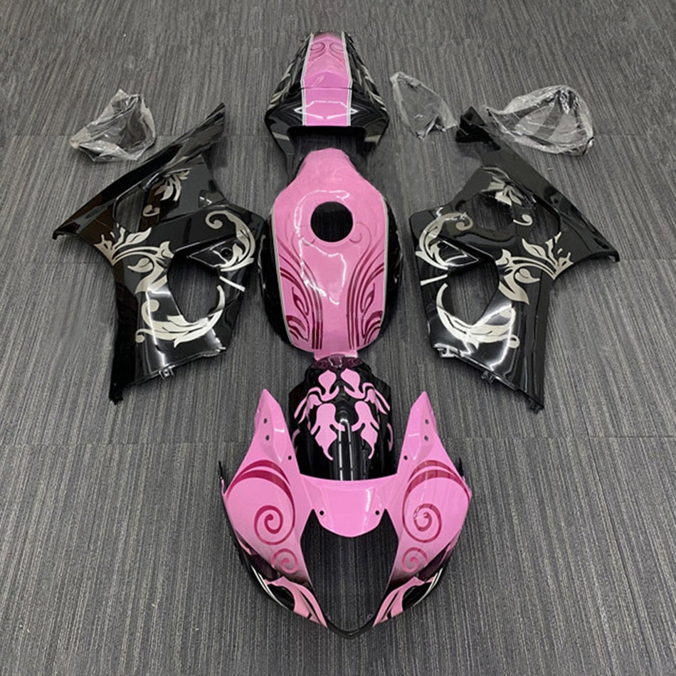 Amotopart Suzuki GSXR1000 2003–2004 K3 rosa Verkleidungsset, Karosserie, Kunststoff, ABS