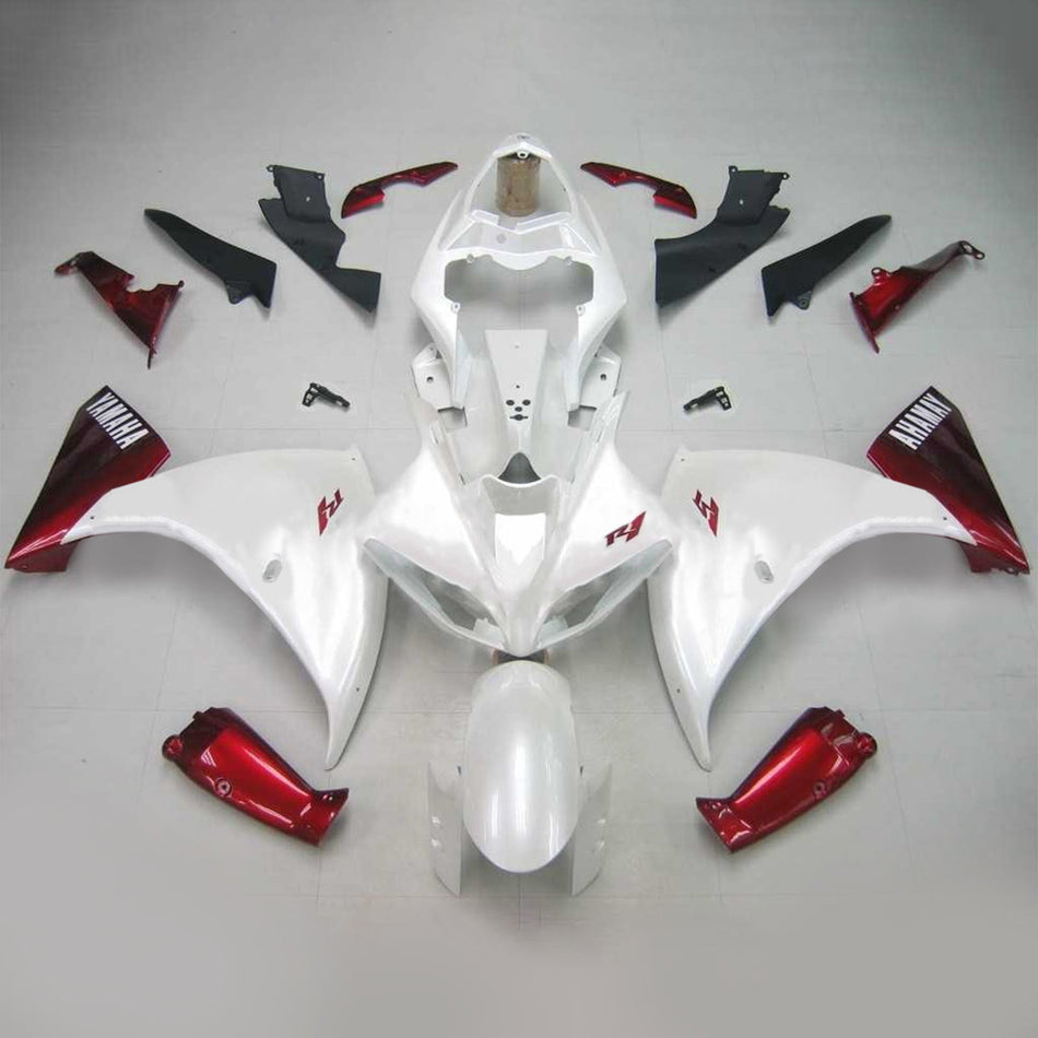 Amotopart Yamaha 2012-2014 YZF 1000 R1 Kit Craignant Blanc Rouge