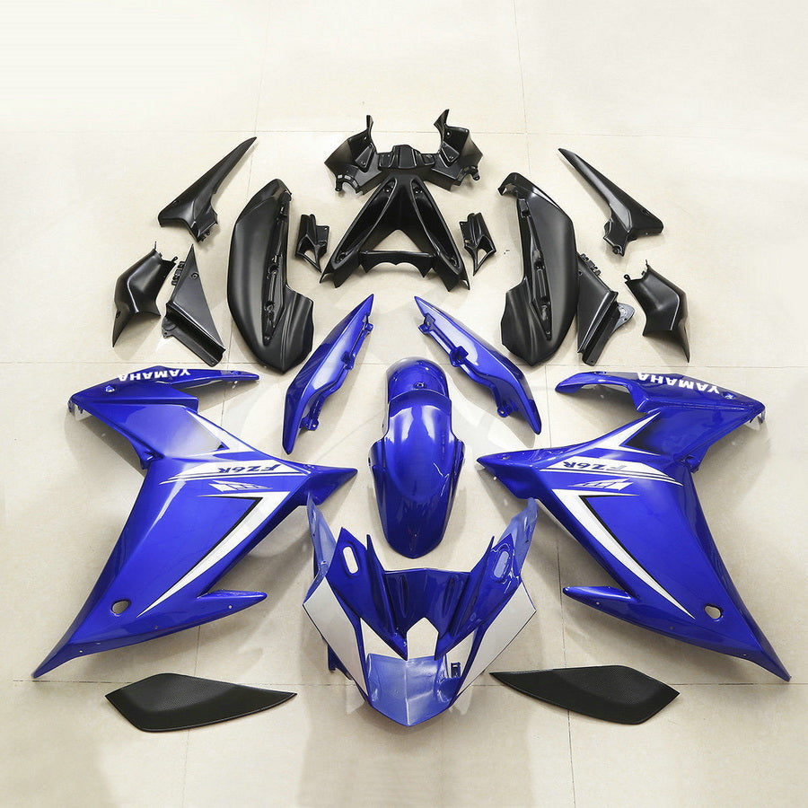 Amotopart 2009-2015 Yamaha FZ6R Blue Fairing Kit