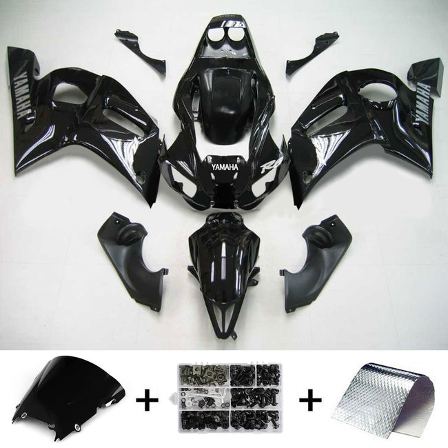 Amotopart Yamaha 1998-2002 YZF 600 R6 Schwarzverkleidungskit