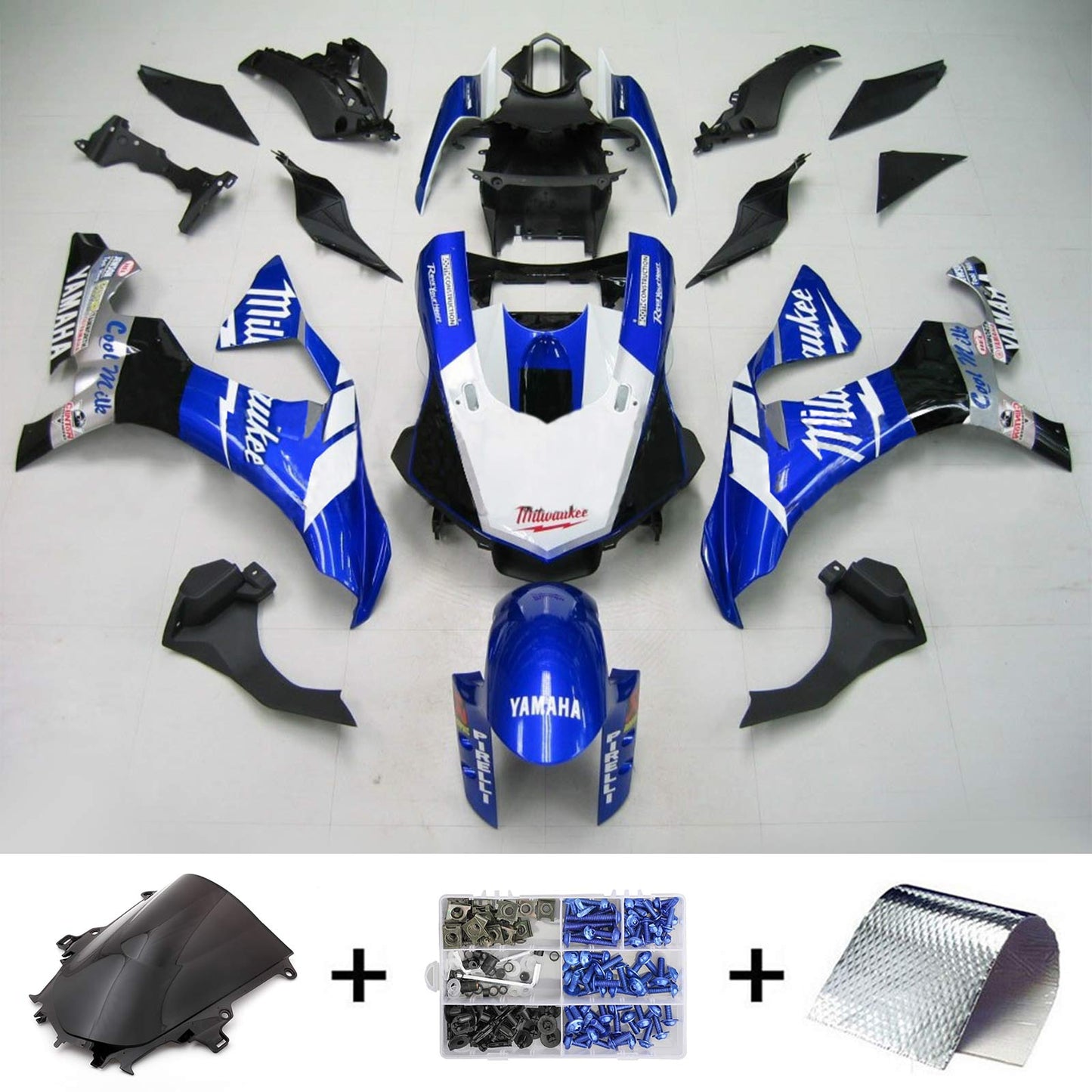 Amotopart Verkleidung fit für Yamaha YZF 1000 R1 2015-2019