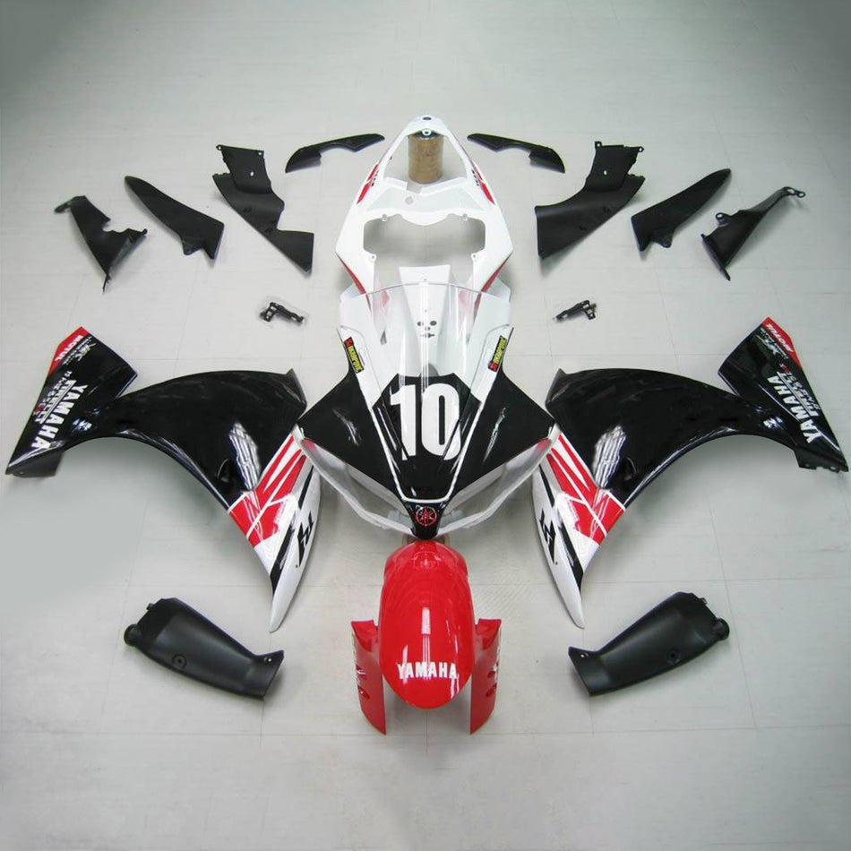 Amotopart Yamaha 2012-2014 YZF 1000 R1 Blanc Rouge Noir Stretch Kit