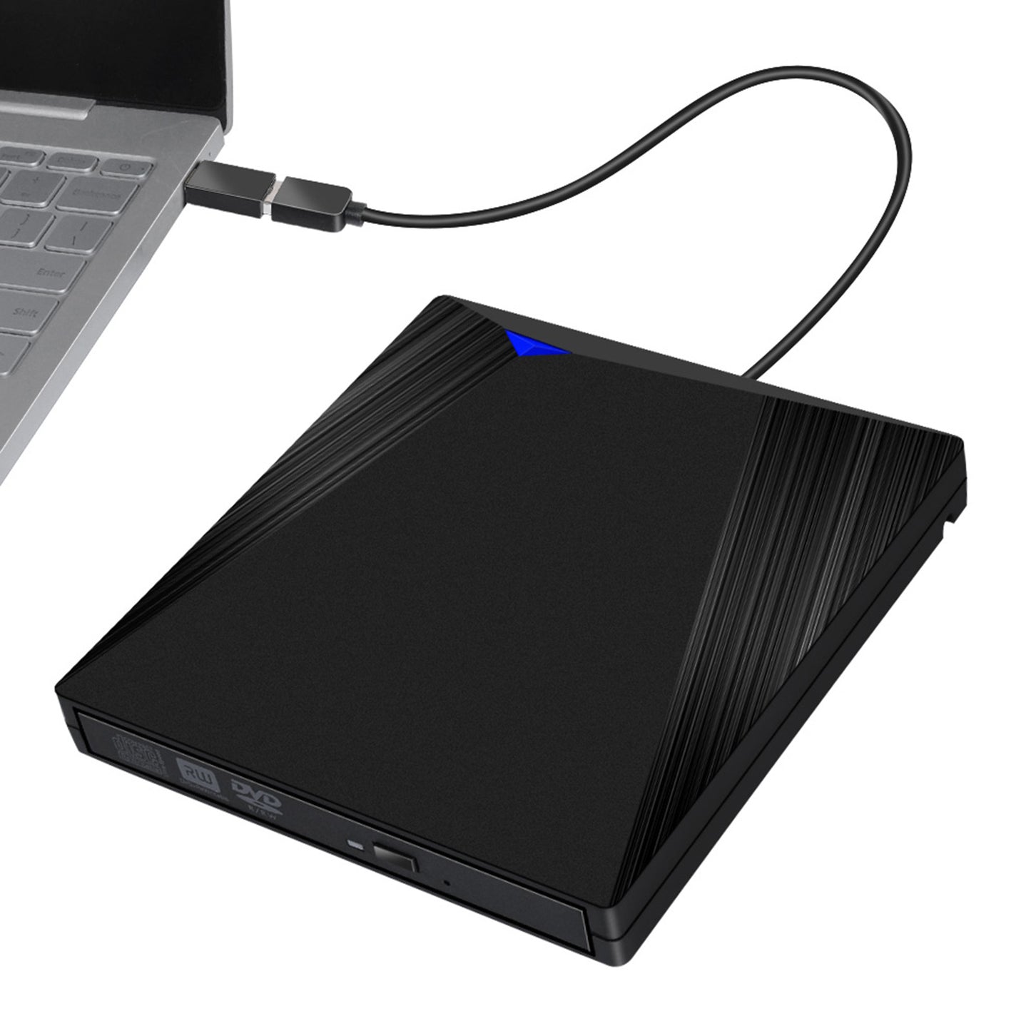 Type-C Usb 3.0 Externe Dvd Cd Rw Lecteur Graveur Pour Ordinateur Portable Noir