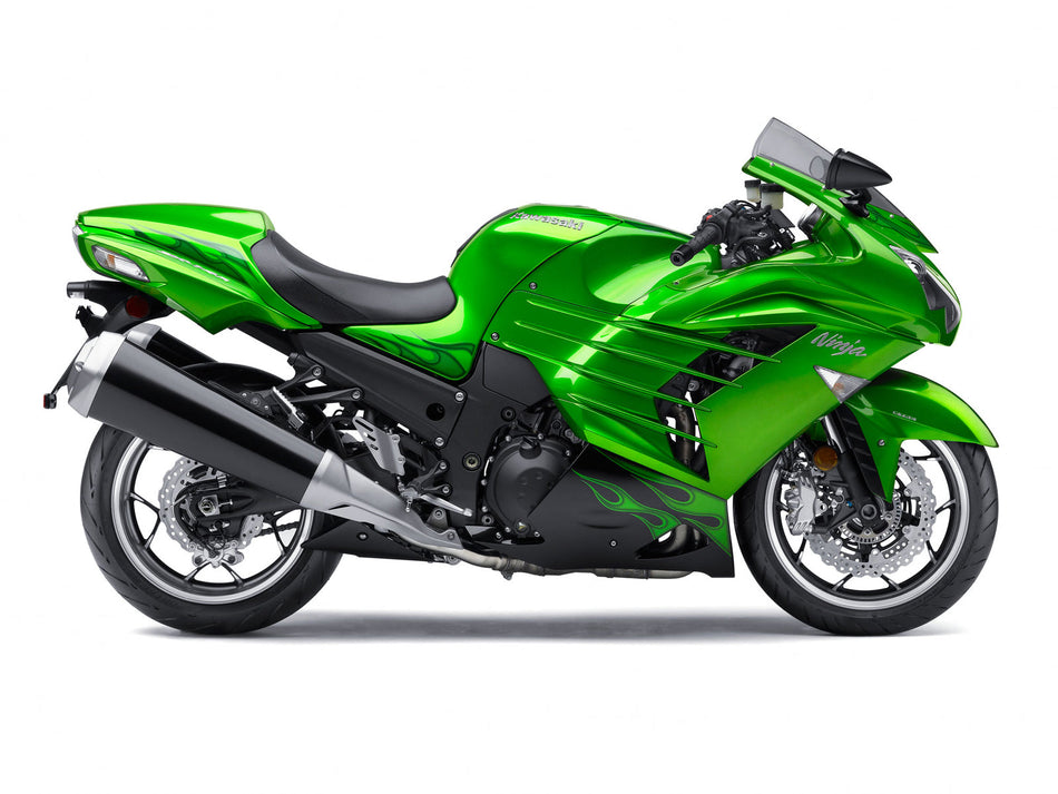 Amotopart Kawasaki 2012-2021 ZX14R Kit de carénage vert