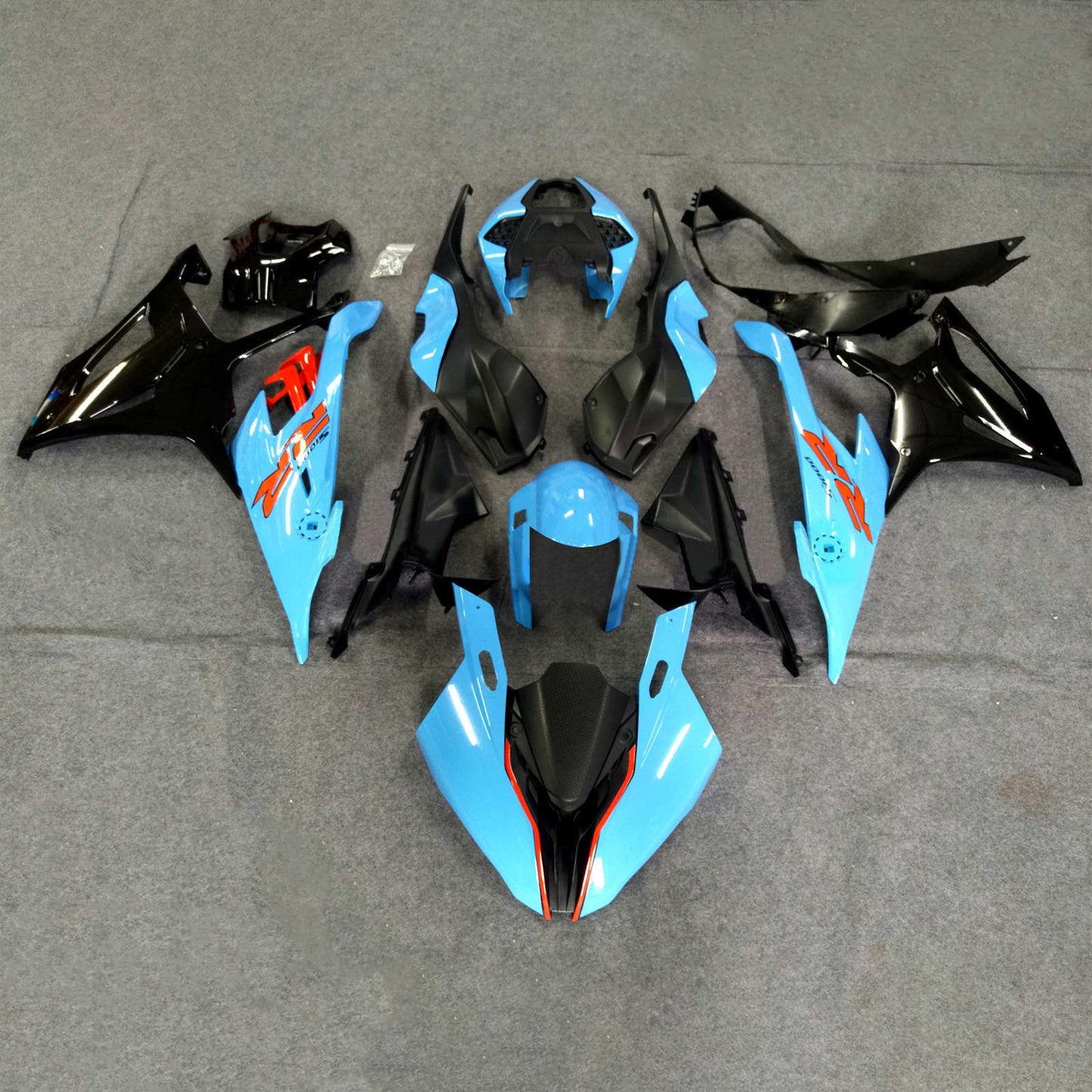 Amotopart 2019-2022 BMW S1000RR/M1000RR Black Cyan Racing Abzugskit