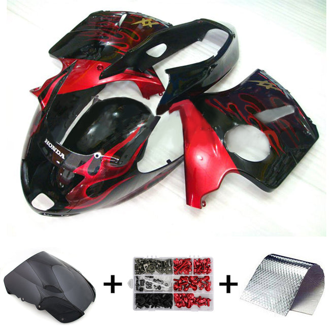 Amotopart Honda CBR1100XX SuperBlackBird 1996–2007 Verkleidungsset, Karosserie, ABS