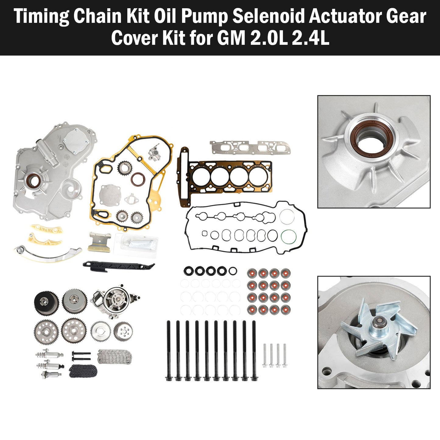 2007-2010 Saturn SKY 2.0L 2.4LSteuerkettensatz ?lpumpe Selenoid-Aktuator Getriebeabdeckungssatz HS26517PT 90537632