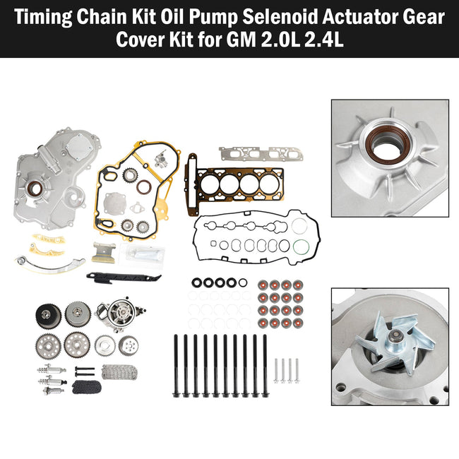 2007-2010 Saturn SKY 2.0L 2.4LSteuerkettensatz ?lpumpe Selenoid-Aktuator Getriebeabdeckungssatz HS26517PT 90537632