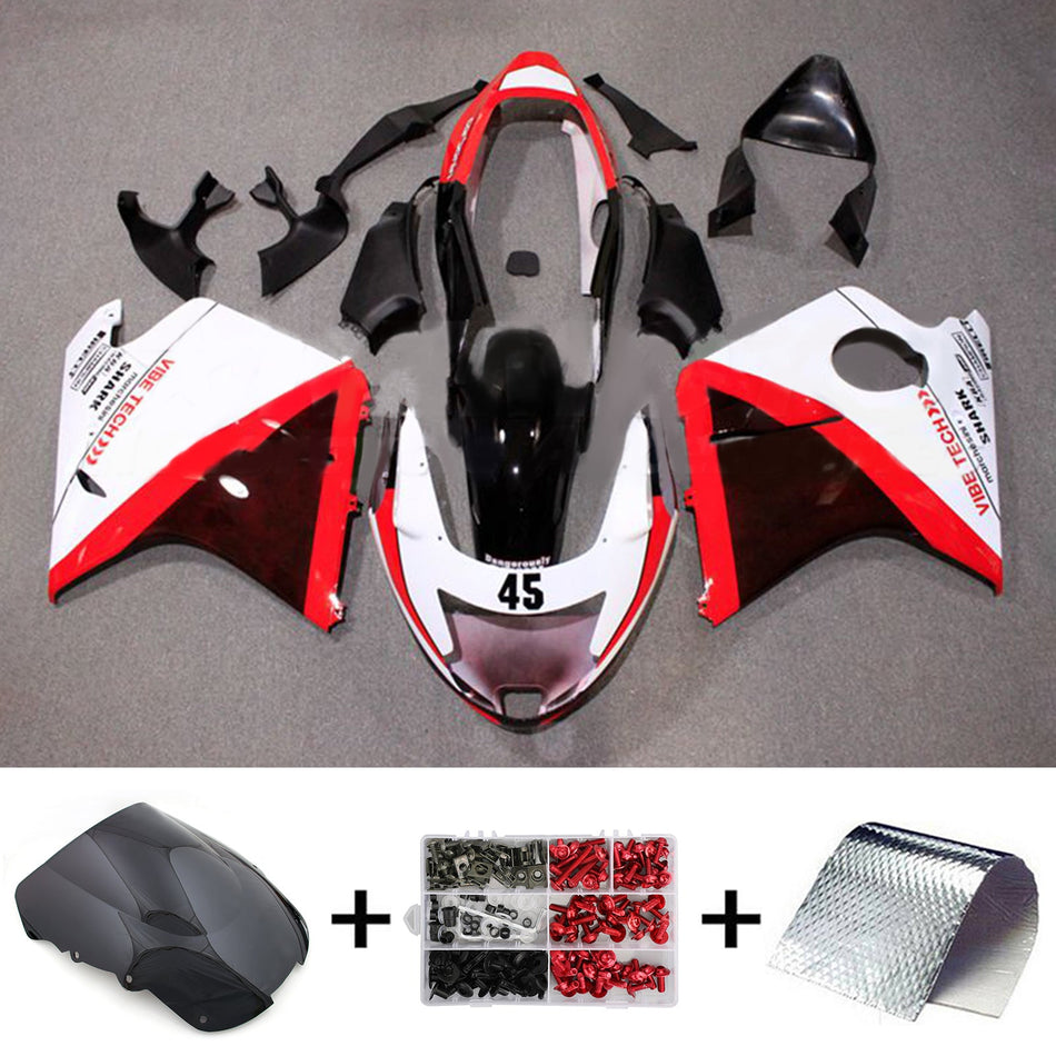 Amotopart Honda CBR1100XX SuperBlackBird 1996–2007 Verkleidungsset, Karosserie, ABS