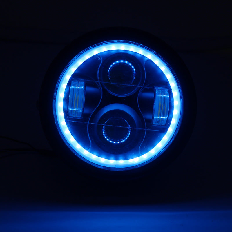 6 1/2 "pouces phare LED Hi/Lo Halo lumière pour moto universelle