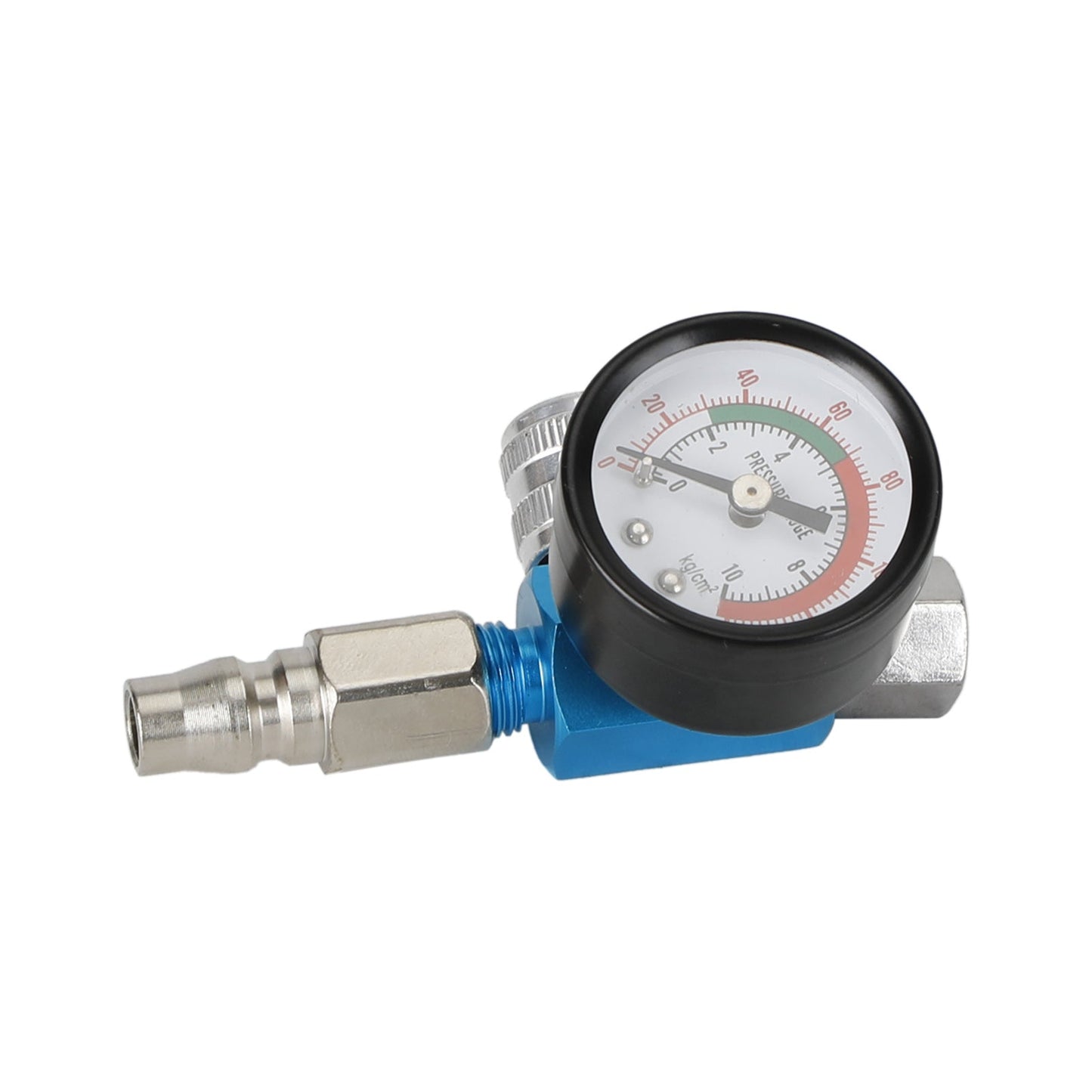 Blaues Mini-Luftregelventil-Werkzeug 1/4" Druckschalter Manometer für Lackierpistole