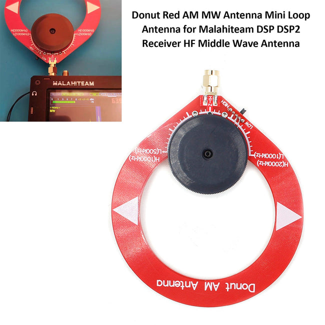 Donut Red AM MW Mittelwellenantenne Mini-Loop-Antenne für Malahiteam DSP DSP2