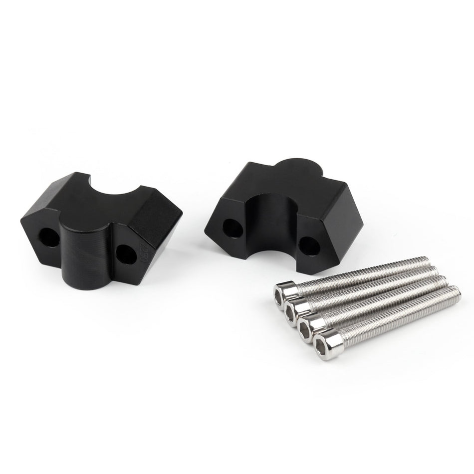 Aluminium 7/8 "22 mm Motorrad -Lenker -Riser -Halterung für Kawasaki Z250 BLK
