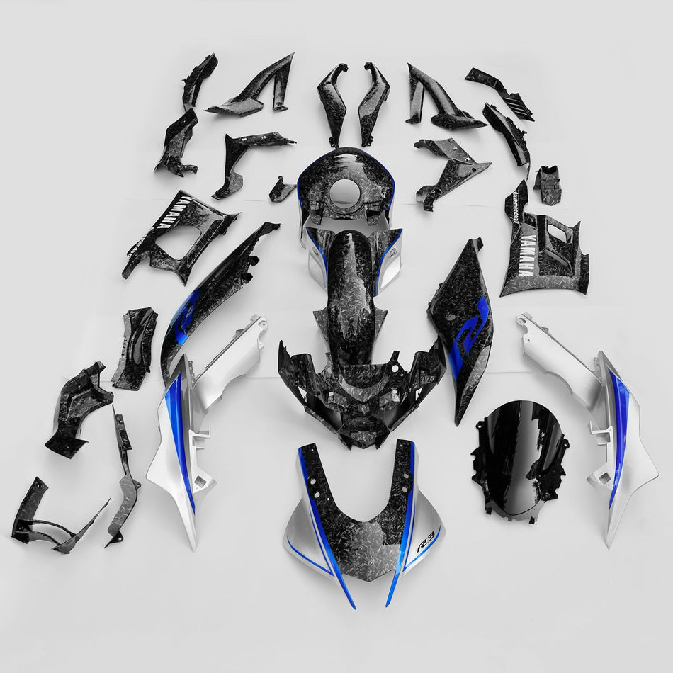 Amotopart Yamaha YZF-R3 R25 2022–2023 Verkleidungsset, Karosserie, Kunststoff, ABS