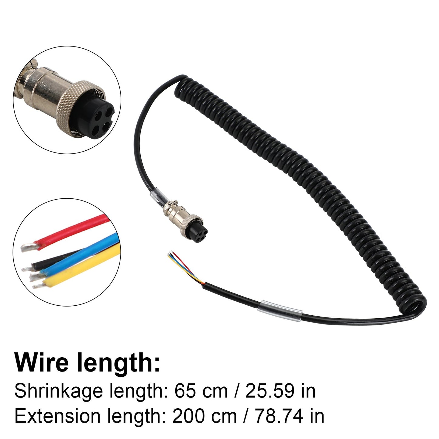 Remplacement de câble enroulé de microphone Câble à 4 broches pour talkie-walkie de voiture PR550PR3100