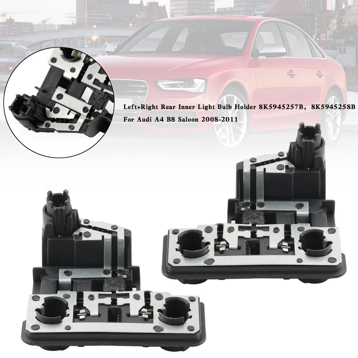 L+R hintere innere Glühbirnenfassung 8K5945257B 58B für Audi A4 B8 Limousine 2008–2011