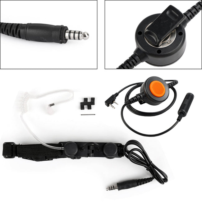 Z-Tactical Throat Mic Verstellbares Headset für Kenwood TK-208 TK-220 TK-240 TK-248