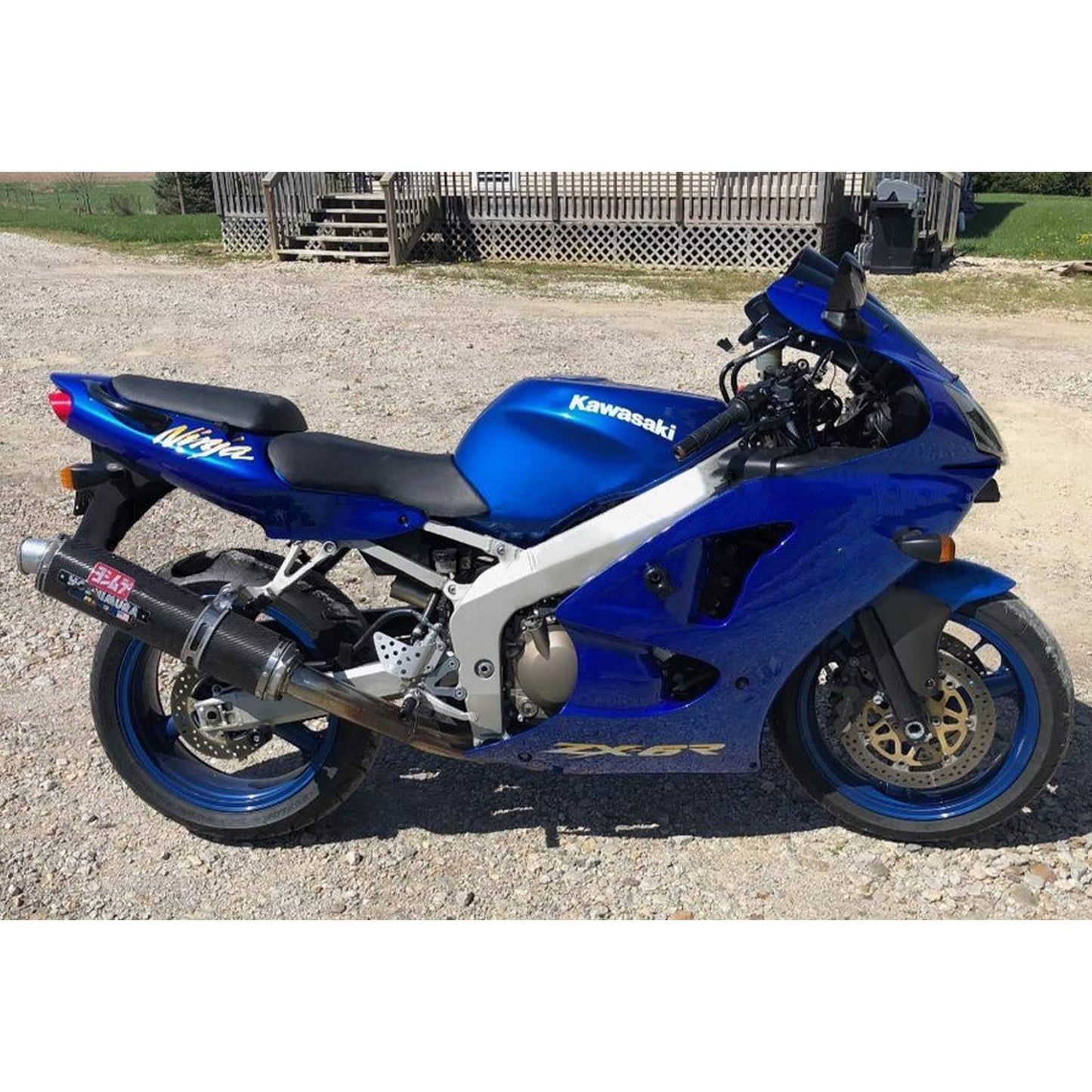 Amotopart 2000-2002 Kawasaki ZX6R Verkleidung hellblaues Kit