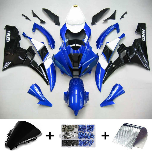 Amotopart Yamaha 2006-2007 YZF 600 R6 Blue Black Abzugskit