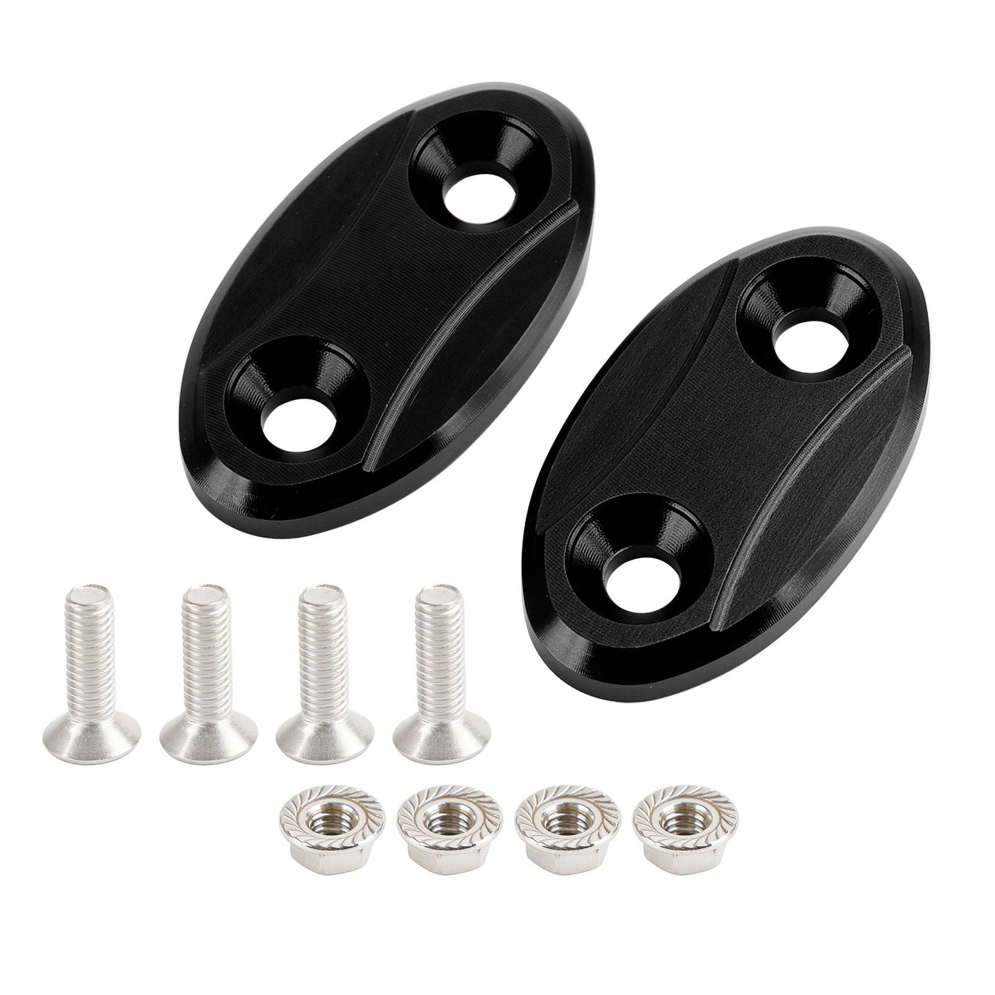 ALU-Spiegell?sch-Blindblockplatten passend für Kawasaki ZX-6R ZX6R 2003–2004