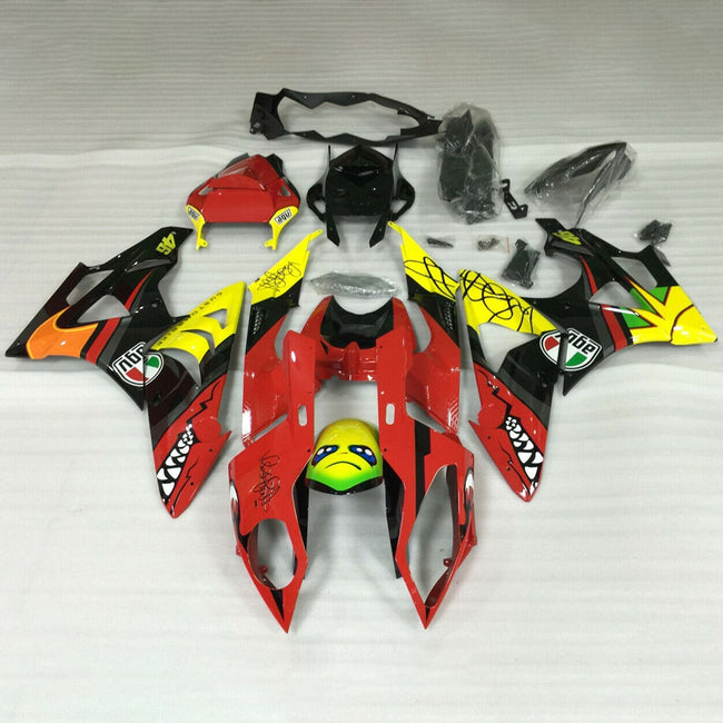 AMOTOPART 2009-2014 BMW S1000RR Red & Yellow FACTION KIT