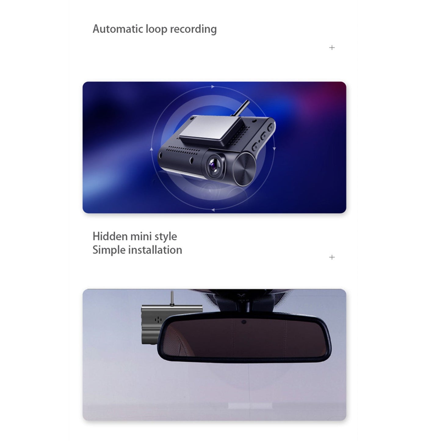 1080P Dash Cam Wifi App Enregistreur vidéo DVR conduisant avec la vision nocturne de la caméra cachée