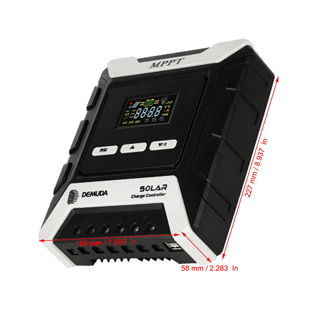 Chargeur de contrôleur de Charge solaire automatique MPPT 60A 12V/24V/48V avec écran LCD couleur