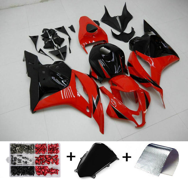 Amotopart 2009-2012 CBR600RR Honda Kit de carénage rouge et noir