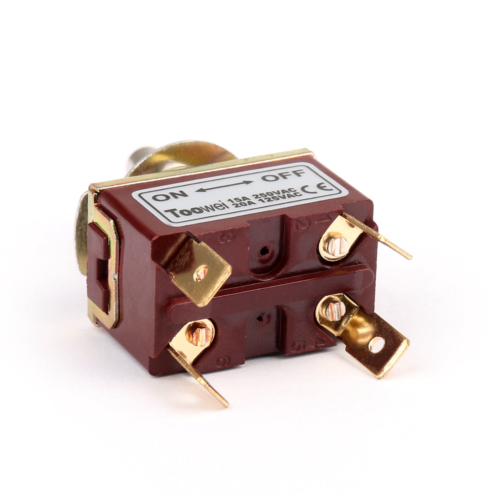 4Pcs 2 Terminal 4Pin ON-OFF 15A 250V Toggle Switch Boot DPST Industria ...