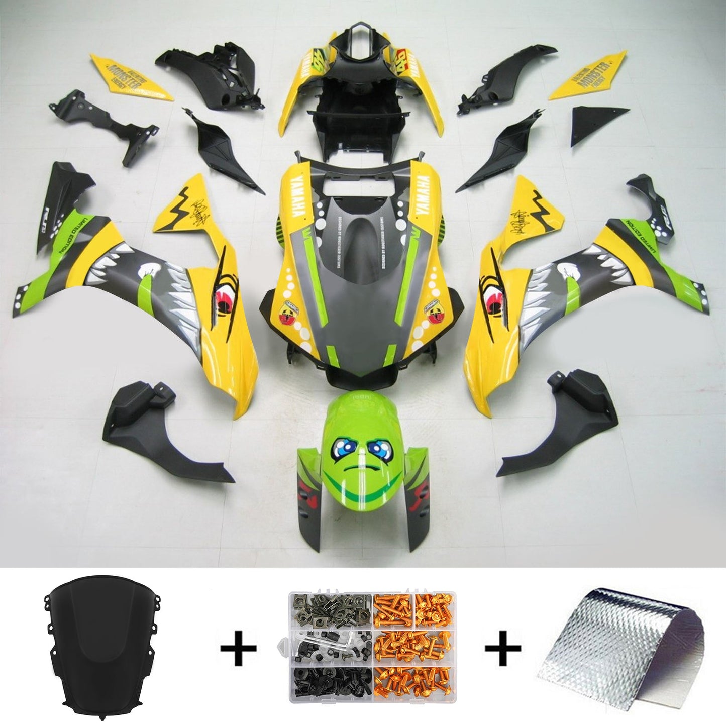 Amotopart Yamaha YZF R1 2020-2024 Verkleidungskit Karosserie Plastikabbs