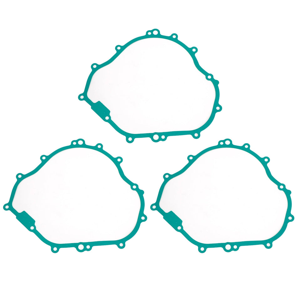 3 Stück linke Stator-Seitendeckeldichtung für Yamaha Kodiak 350 YFM35F 2007–2011