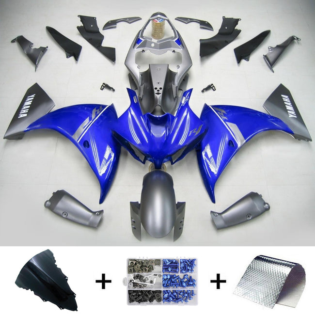 Amotopart Yamaha 2012-2014 YZF 1000 R1 Blue Grey Abzugskit