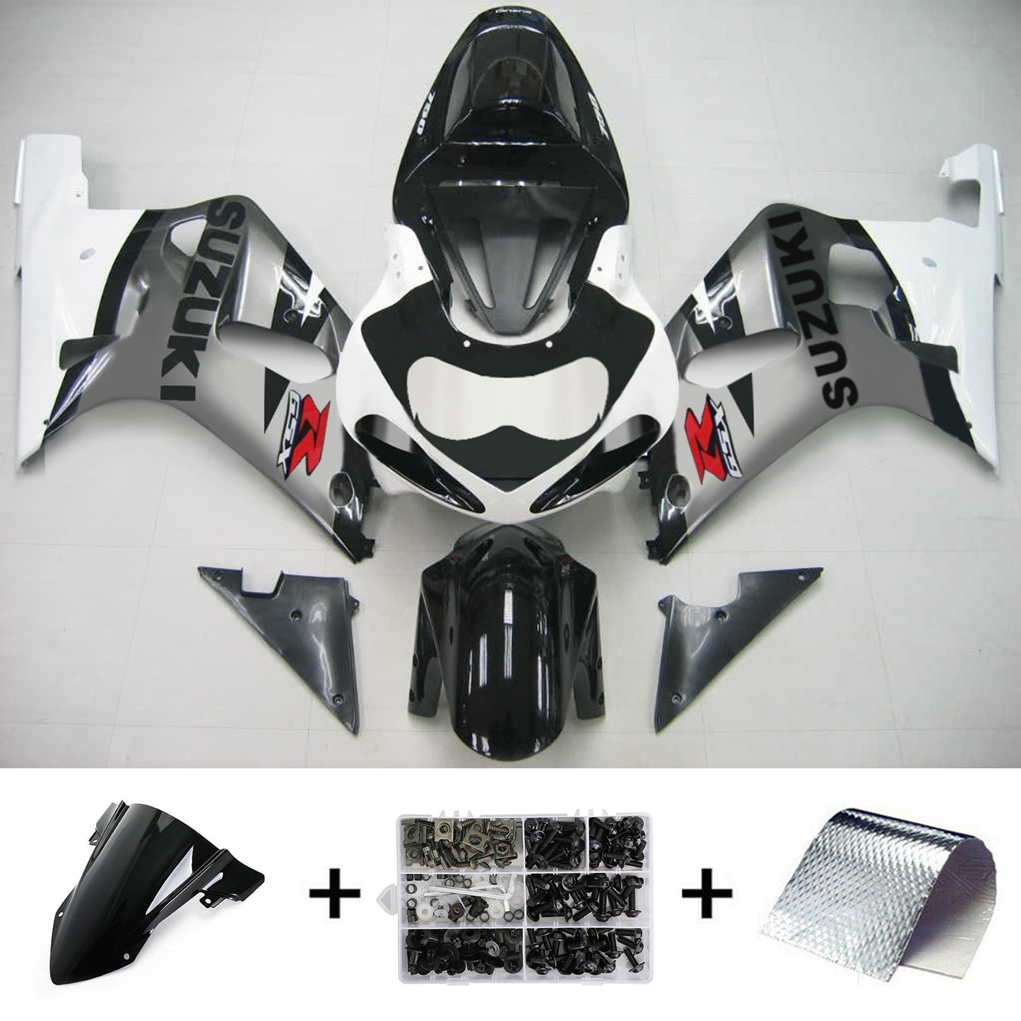 Amotopart Suzuki GSXR750 2001-2003
Verkleidungs Kit Körperwerk Plastikabbs